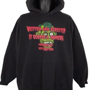 Vintage George Romero Zombie Sweatshirt Hoodie Mens Size 2XL Black Bunnikcula 13